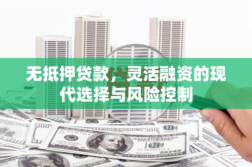 香港岛无抵押贷款，灵活融资的现代选择与风险控制