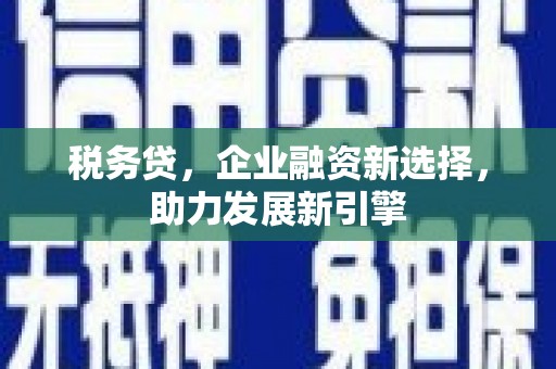 香港岛税务贷，企业融资新选择，助力发展新引擎