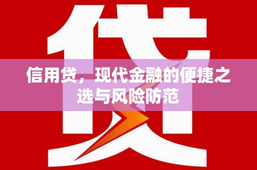 香港岛信用贷，现代金融的便捷之选与风险防范