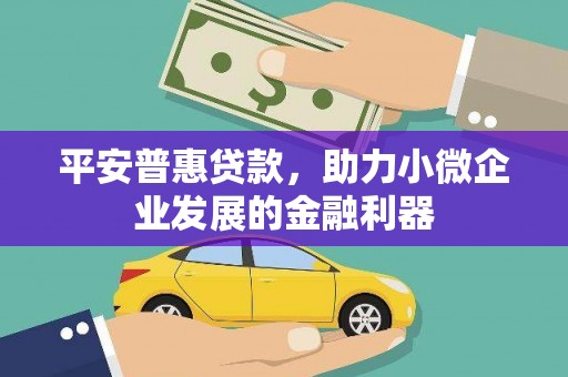 香港岛平安普惠贷款，助力小微企业发展的金融利器